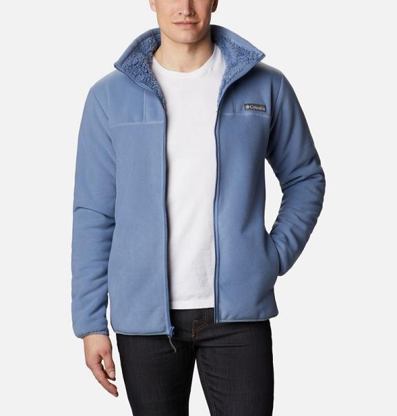 Columbia Sherpa Fleece Jacket Blue For Men's NZ53760 New Zealand